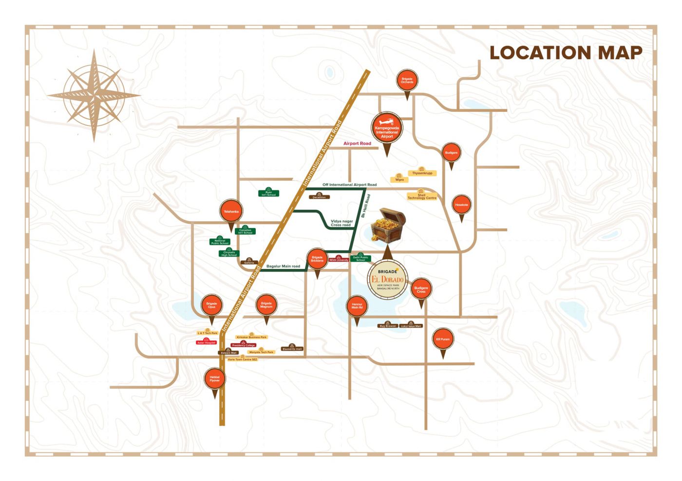 Brigade El Dorado Location Map